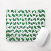 Chevron Zebra Green en White Print Muismat (Met muis)