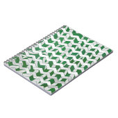 Chevron Zebra Green en White Print Notitieboek (Linkerzijde)