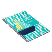 Chevron Zeilboot op Chevron Gepersonaliseerd Notit Notitieboek (Rechterzijde)