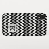 Chevron Zig Zag Monogram met Kleurkeuze Case-Mate iPhone Case (Achterkant (horizontaal))