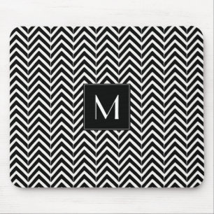 Chevron Zig Zag Pattern monogram Muismat