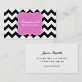 Chevron Zig Zag Pattern Professional Elegant roze Visitekaartje (Voorkant / Achterkant)