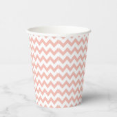 Chevron Zig Zag Pattern Sand Roos White Scandi Papieren Bekers (Rechts)