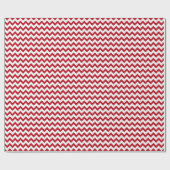 Chevron Zig Zag Ruby Red White Cadeaupapier (Vlak)