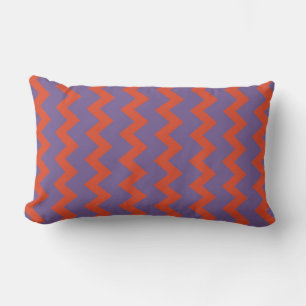Chevron zigzag bleek natuurlijk warm rood, helder kussen