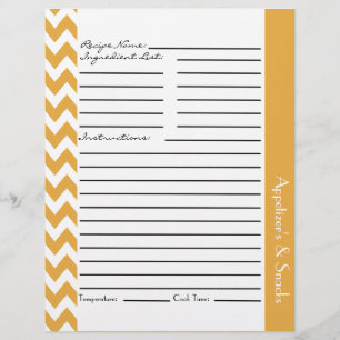 Chevron Zigzag Feuilles de Recette Striped - Jaune