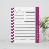Chevron Zigzag Feuilles de Recette Striped - Plum (Debout devant)