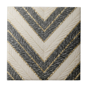 Chevron Zigzag Glam Patroon Tegeltje