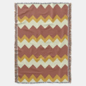 Chevron zigzag ontwerp natuurlijke groene bruine g deken (Voorkant Verticaal)