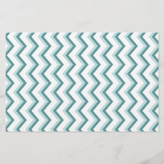 Chevron ZigZag patroon in Mint Green Briefpapier (Voorkant)
