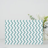 Chevron ZigZag patroon in Mint Green Briefpapier (Staand voorkant)