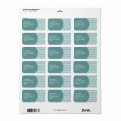 Chevron ZigZag patroon in Mint Green Etiket (Full Sheet)