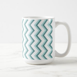 Chevron ZigZag patroon in Mint Green Koffiemok