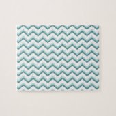 Chevron ZigZag patroon in Mint Green Legpuzzel (Horizontaal)