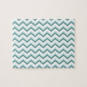 Chevron ZigZag patroon in Mint Green Legpuzzel (Horizontaal)