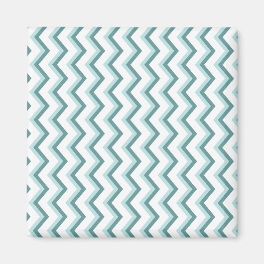 Chevron ZigZag patroon in Mint Green Magneet (Voorkant)