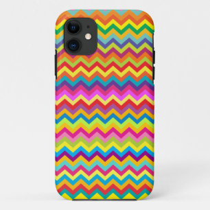 Chevron zigzag patroon meerkleurige ifoondoos iPhone 11 hoesje