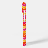 Chevron zigzag patroon met een zijkleur Case-Mate iPhone case (Achterkant / Links)