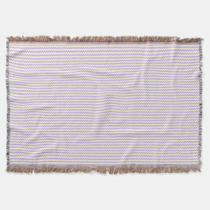 Chevron zigzag patroon paarse lilac en crème deken