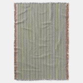 Chevron zigzag patroon zwart en crème deken (Voorkant Verticaal)