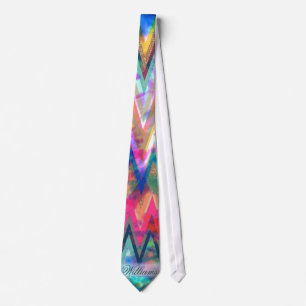 chevron zigzag teinte cravate parties scintillant 