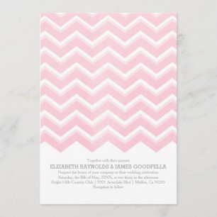 Chevron Zigzag Wedding Invitations Kaart