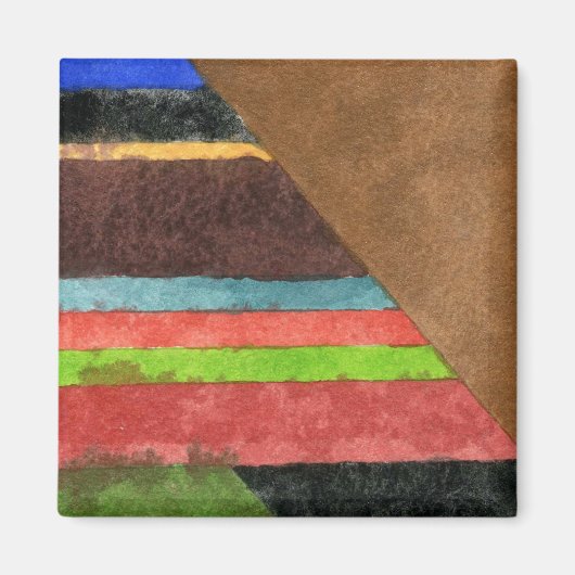 "Chevrons" Abstract Magnet Magneet (Voorkant)