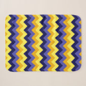 Chevrons bleu jaune or Petite couverture Sherpa (Devant (Horizontal))