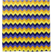 Chevrons bleu jaune or rideau de douche (Devant)