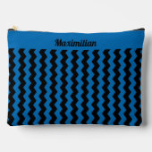 Chevrons Bleus et Noirs - Grand sac d'accessoires (Recto)