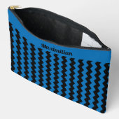 Chevrons Bleus et Noirs - Grand sac d'accessoires (Ouvrir)