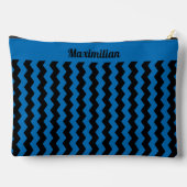 Chevrons Bleus et Noirs - Grand sac d'accessoires (Verso)