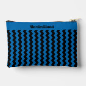 Chevrons Bleus et Noirs - PETIT sac d'accessoires (Verso)
