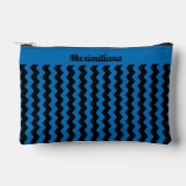 Chevrons Bleus et Noirs - PETIT sac d'accessoires (Recto)