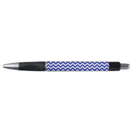 Chevrons Blue White Fancy Pen