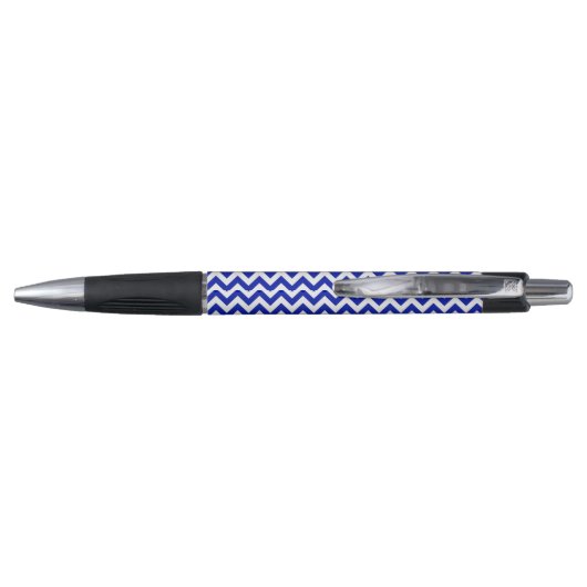 Chevrons Blue White Fancy Pen (Achterkant)