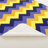 Chevrons d'or jaune bleu Grosse couverture Sherpa (3/4)