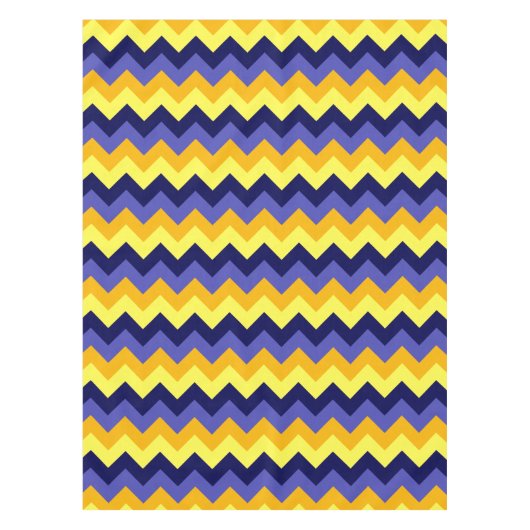 Chevrons d'or jaune bleu Petite nappe (Devant)
