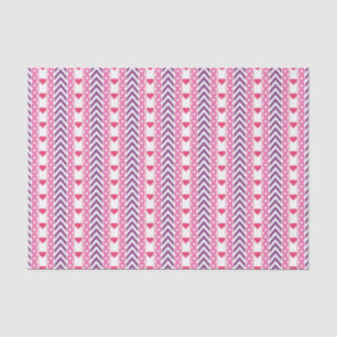 Chevrons en harten Patroon Tissue Paper Tissuepapier