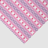 Chevrons en harten Patroon Tissue Paper Tissuepapier (Detail)