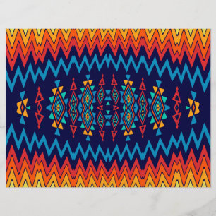 Chevrons en rhombus abstract ontwerp flyer