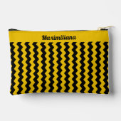 Chevrons Jaunes et Noirs - PETIT sac d'accessoires (Verso)