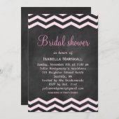 Chevrons op de uitnodiging van de Bridal van Chalk (Voorkant / Achterkant)