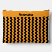 Chevrons orange et noir - Grand sac d'accessoires (Recto)
