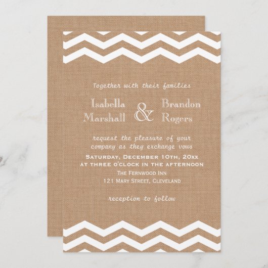 Chevrons over de uitnodiging tot het indienen van (Voorkant / Achterkant)