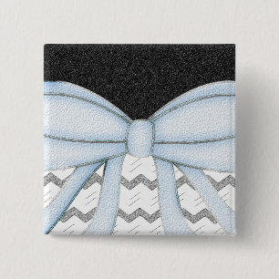Chevrons Patroon Douche Party Kantoor Destiny Vierkante Button 5,1 Cm