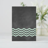 Chevrons sur Chalkboard RSVP en menthe (Debout devant)