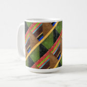 "Chevrons" Tiled Abstract Design Mug (Devant gauche)