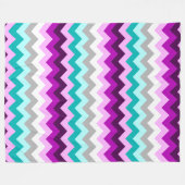 Chevrons Turquoises violets Grosse couverture en p (Devant (Horizontal))