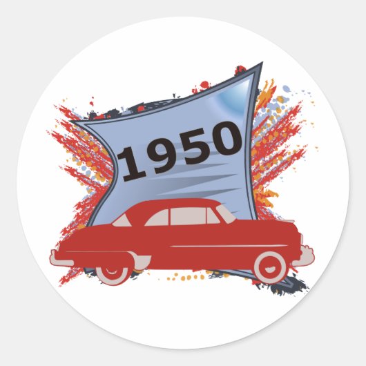 Chevy 1950 ronde sticker (Voorkant)